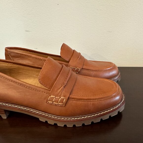 New Madewell Womens 6 Brown The Corinne Loafers Lugsole Style#NE526 Leather - Picture 5 of 16